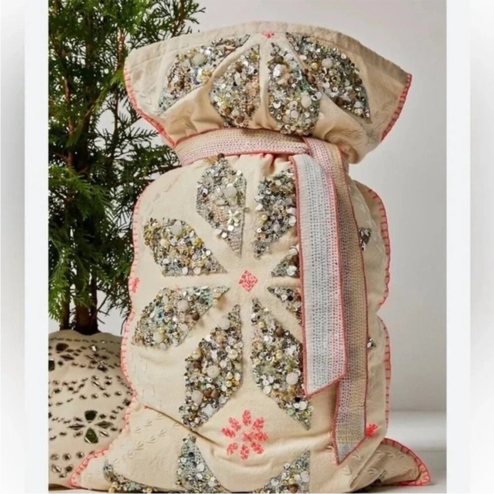 NEW Free People One Perfect Present Gift Sack Embelished Fairy Whimsical Chic